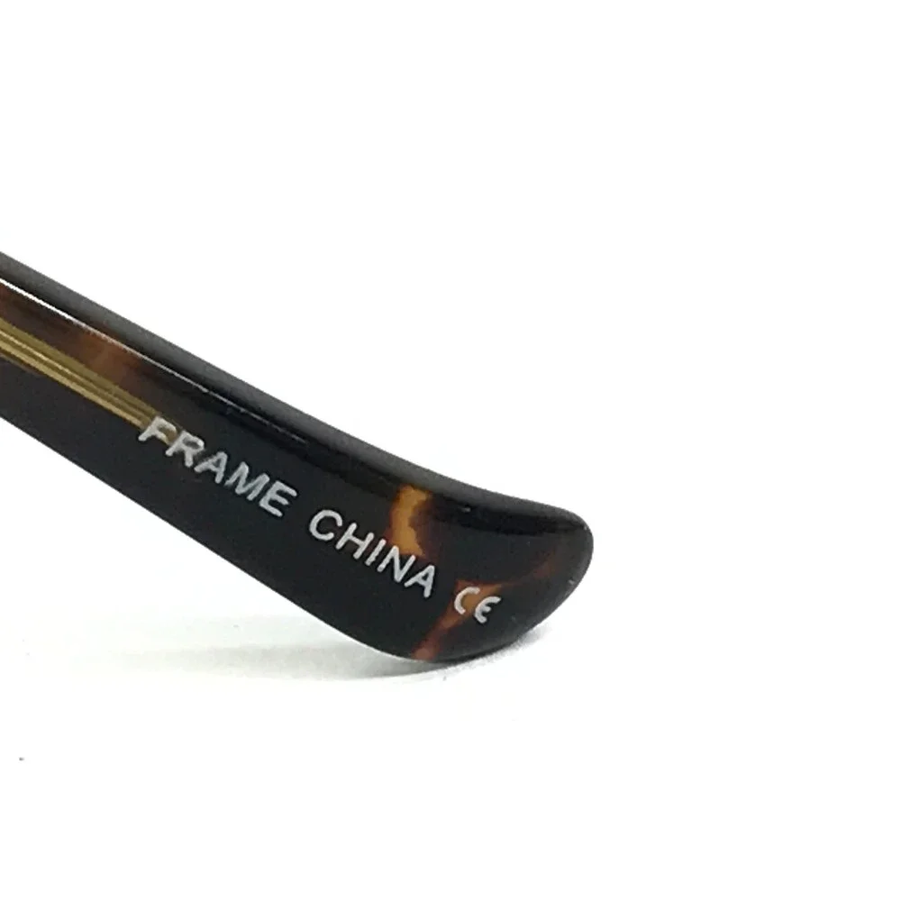 Chromos Eyeglasses Frames GAIL Shiny Black Tortoise Square Full Rim 51-18-140
